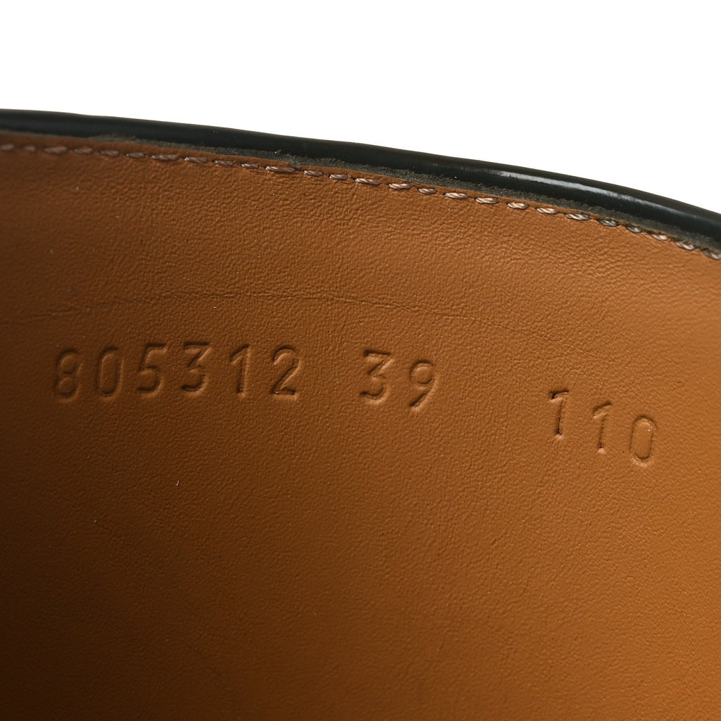 Gucci Brushed Calfskin Michelangelo Slim Horsebit Riding Boots 39 Luscious Green