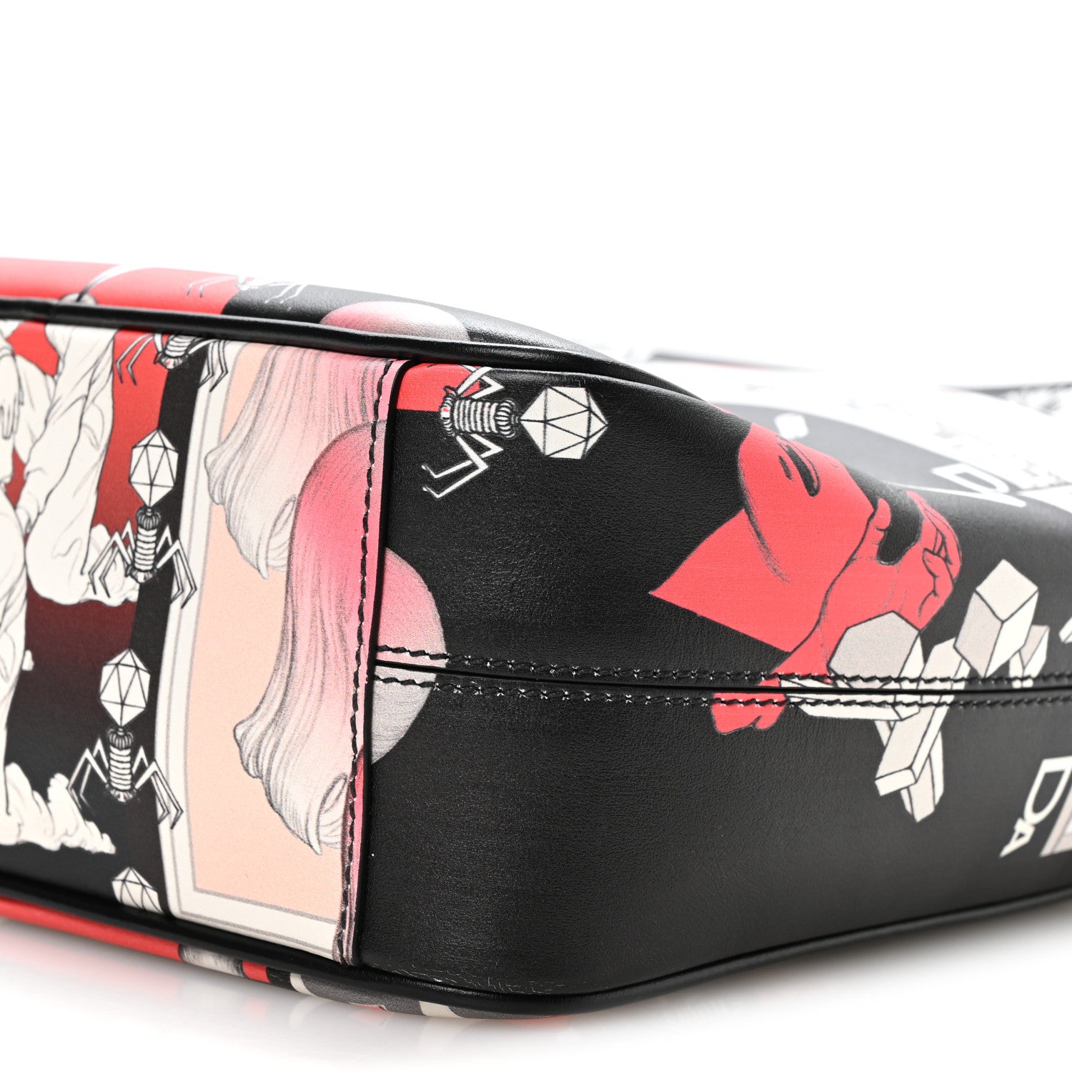 Prada X JAMES JEAN Vitello DNA Flat Messenger Bag Black