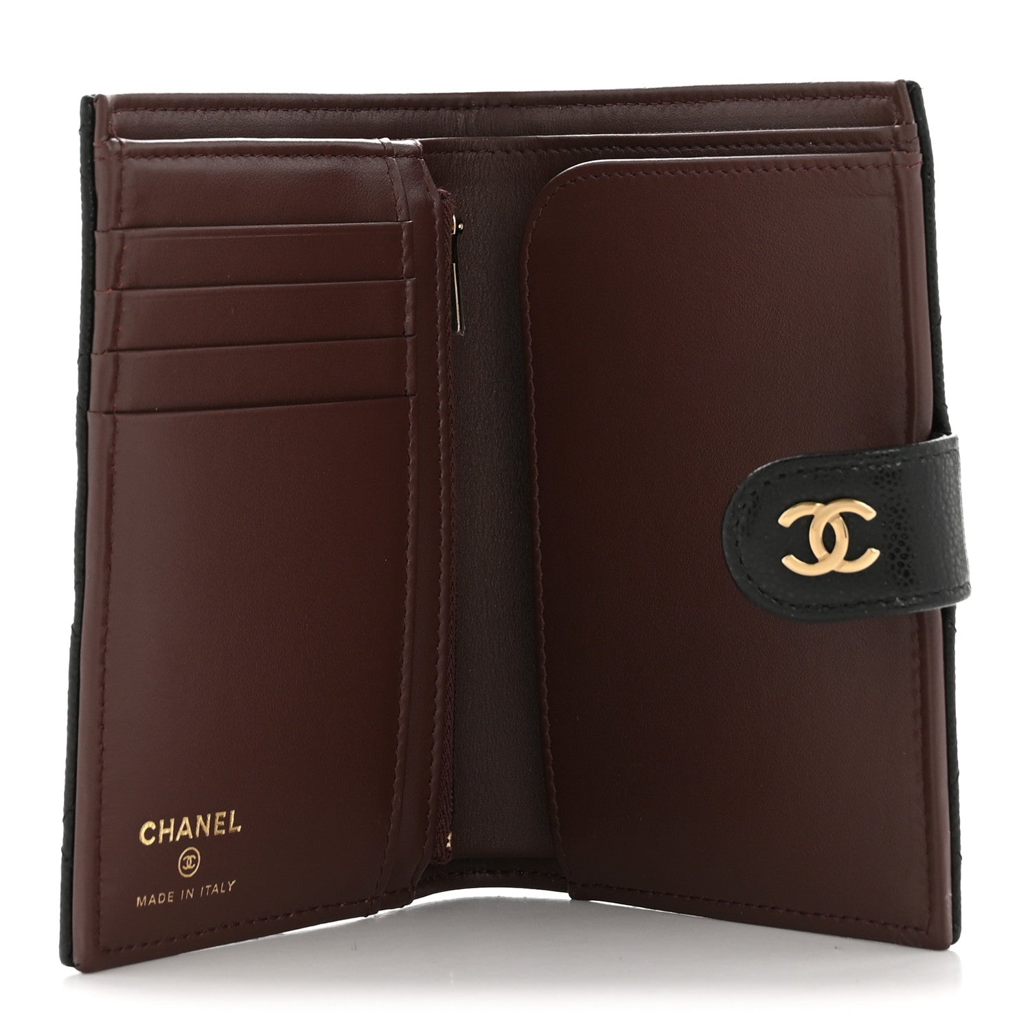 Caviar Quilted Passport Holder Black