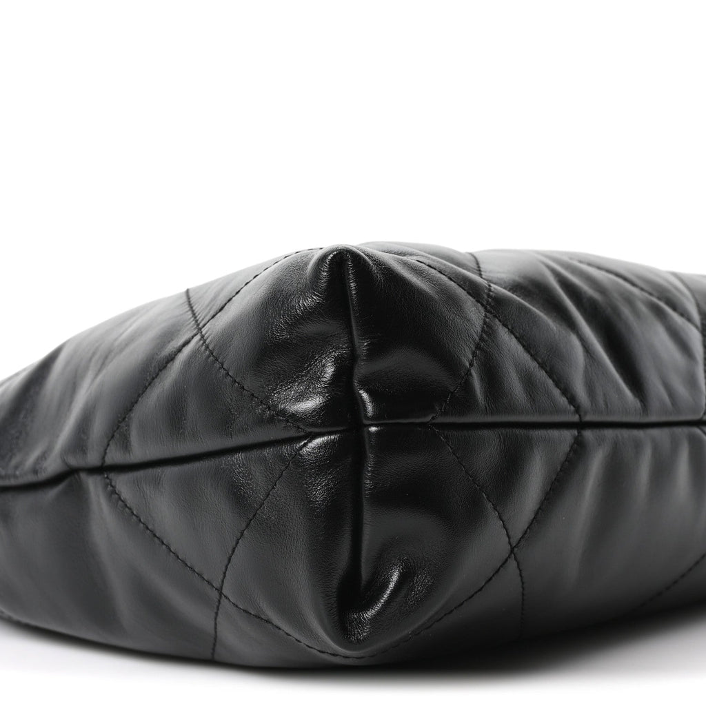 Chanel Shiny Calfskin Quilted Small Chanel 22 Black