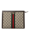 Gucci GG Supreme Monogram Web Ophidia Pouch Brown