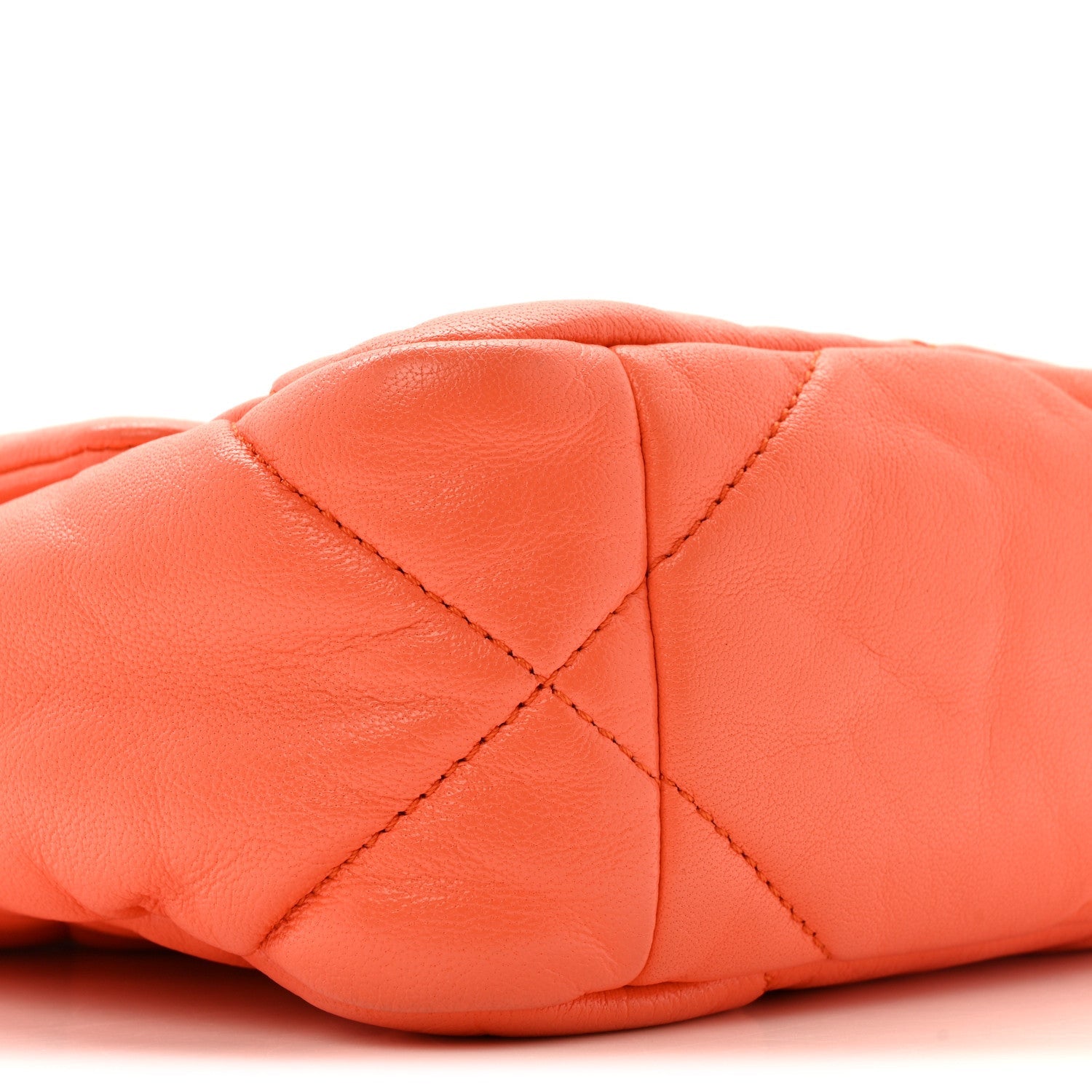 Chanel Goatskin Quilted Medium Chanel 19 Flap Orange