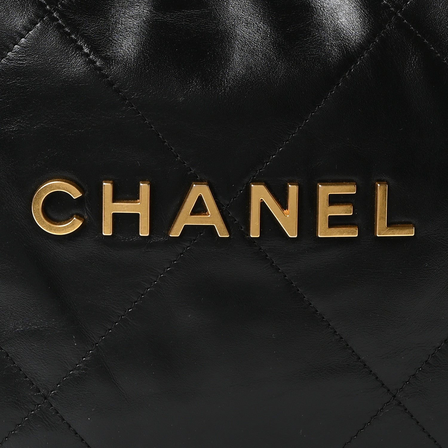Chanel Shiny Calfskin Quilted Small Chanel 22 Black