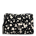 Chanel Tweed Paint Splatter Print Flap Black White