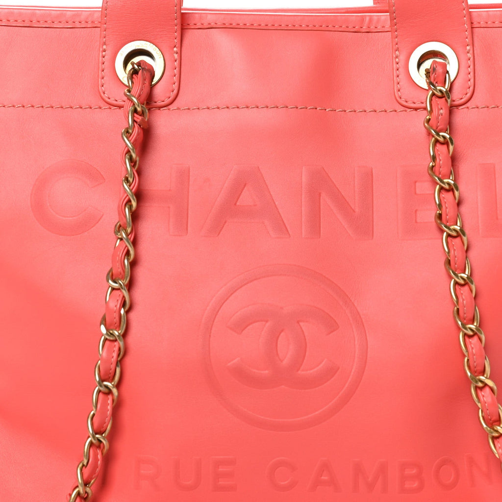Chanel Calfskin Medium Deauville Tote Pink