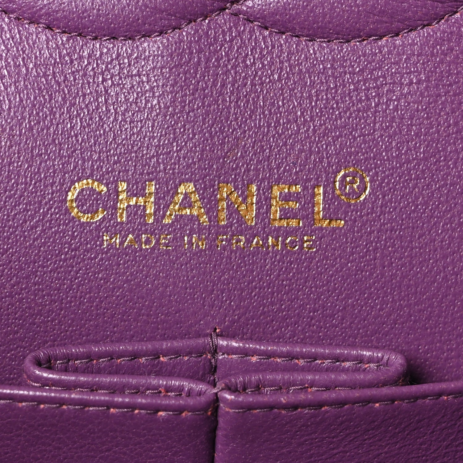 Chanel Caviar Quilted Medium Double Flap Purple