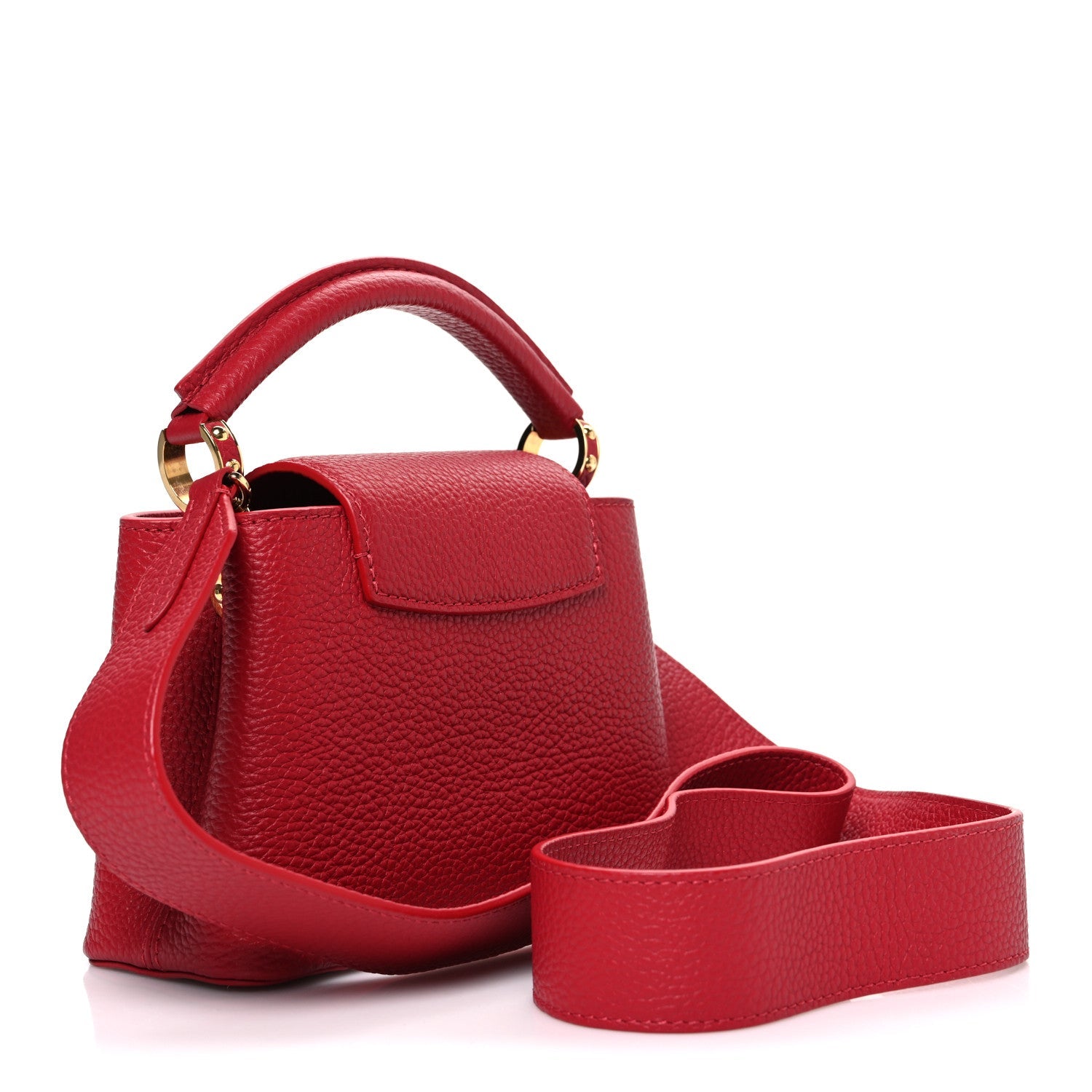 Louis Vuitton Taurillon Mini Capucines Scarlet