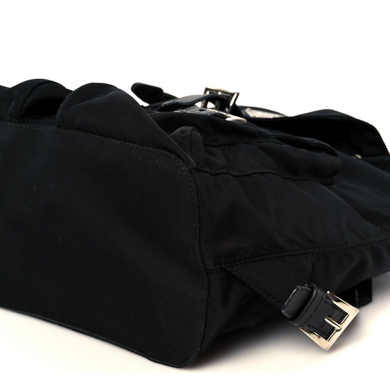 Prada Tessuto Nylon Saffiano Small Backpack Black