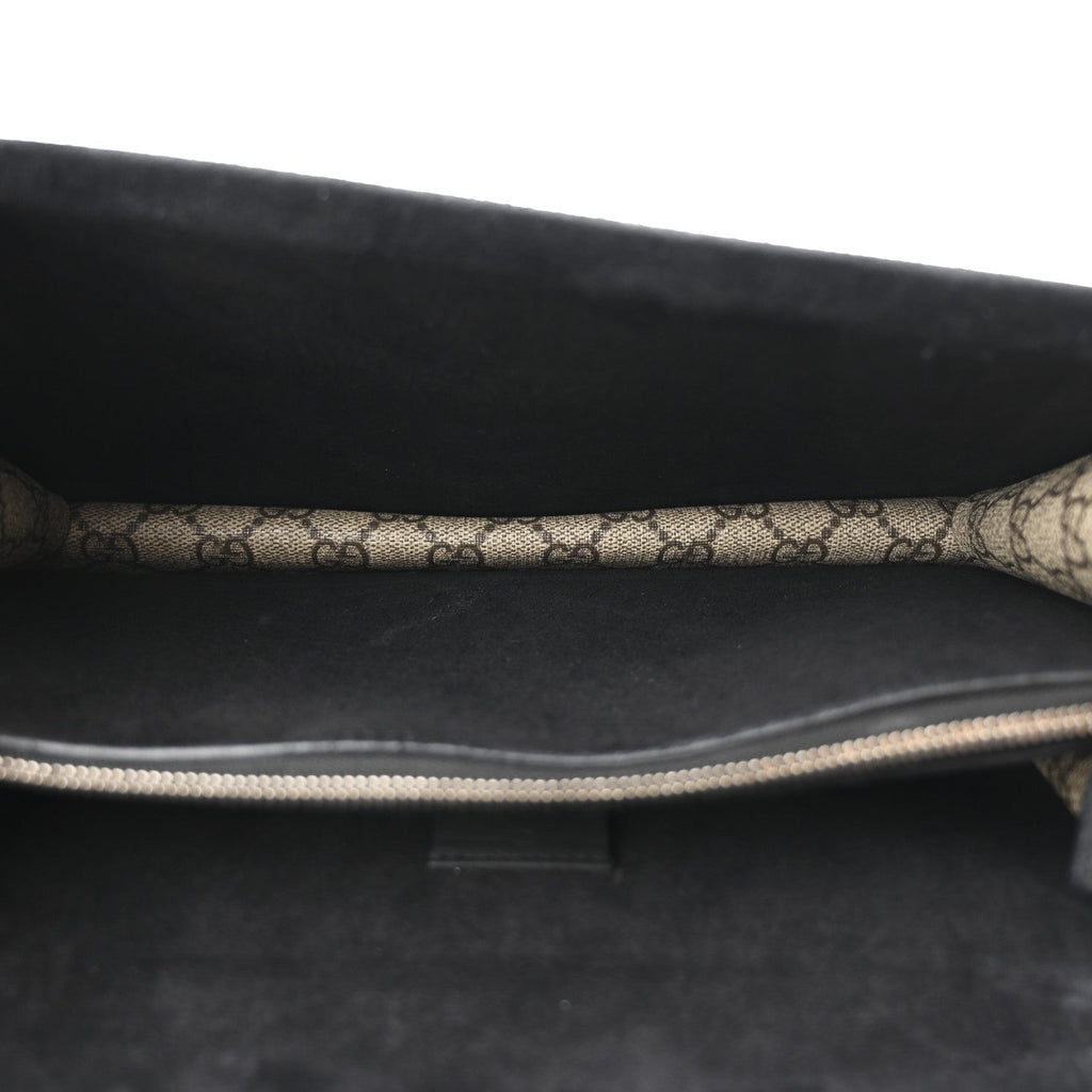 Gucci GG Supreme Monogram Crystal Small Dionysus Shoulder Bag Black