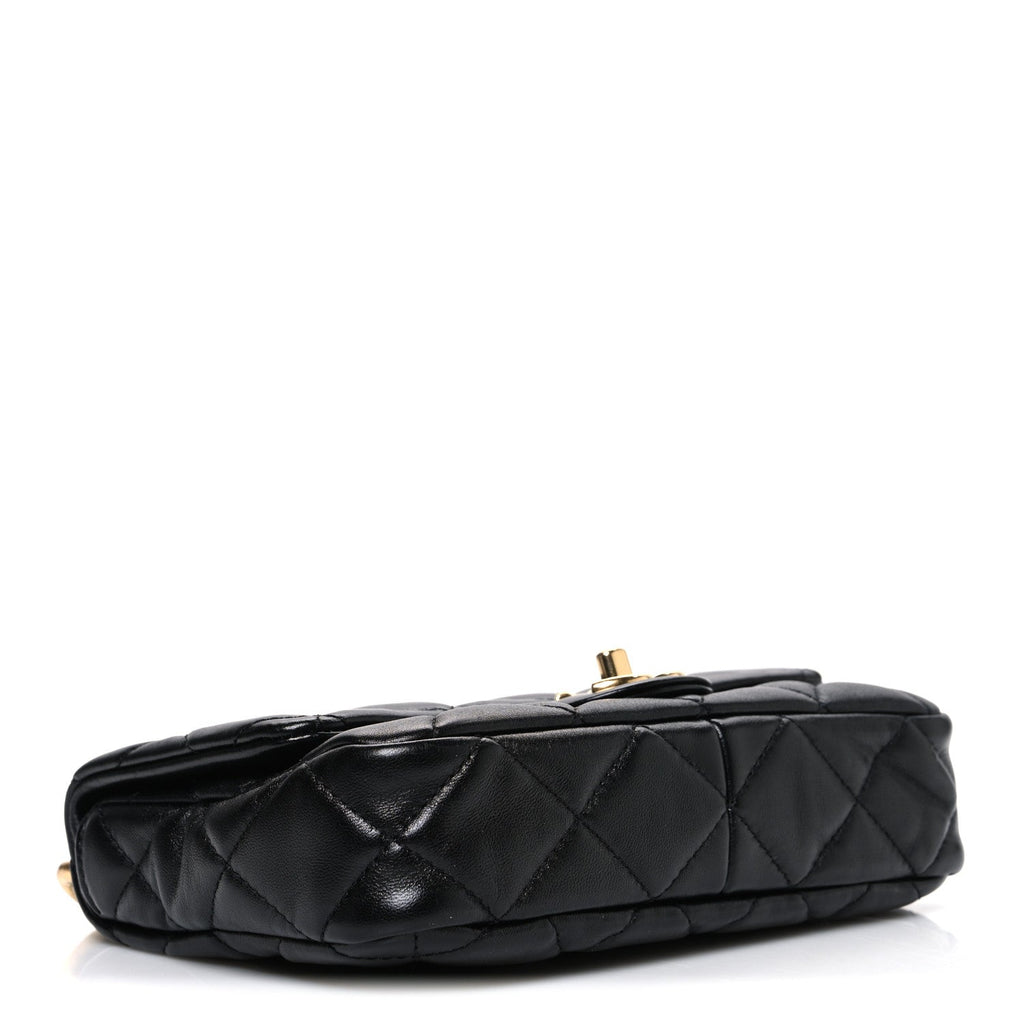 Chanel Lambskin Quilted Small Funky Town Flap Black