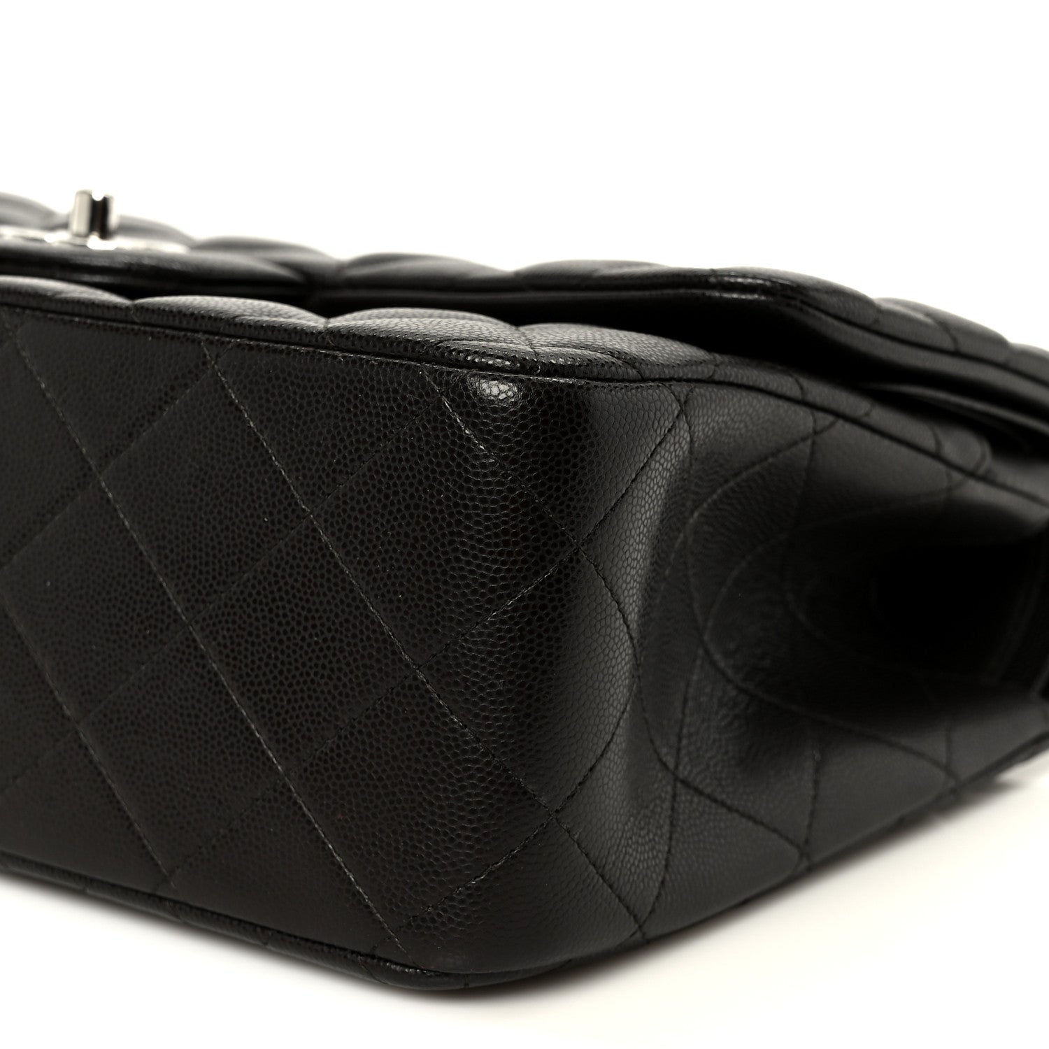 Chanel Caviar Quilted Jumbo Double Flap Dark Brown