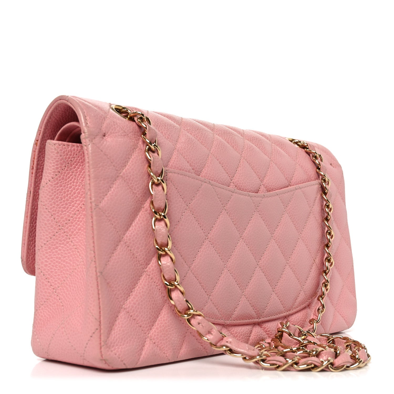 Chanel Caviar Quilted Medium Double Flap Pink