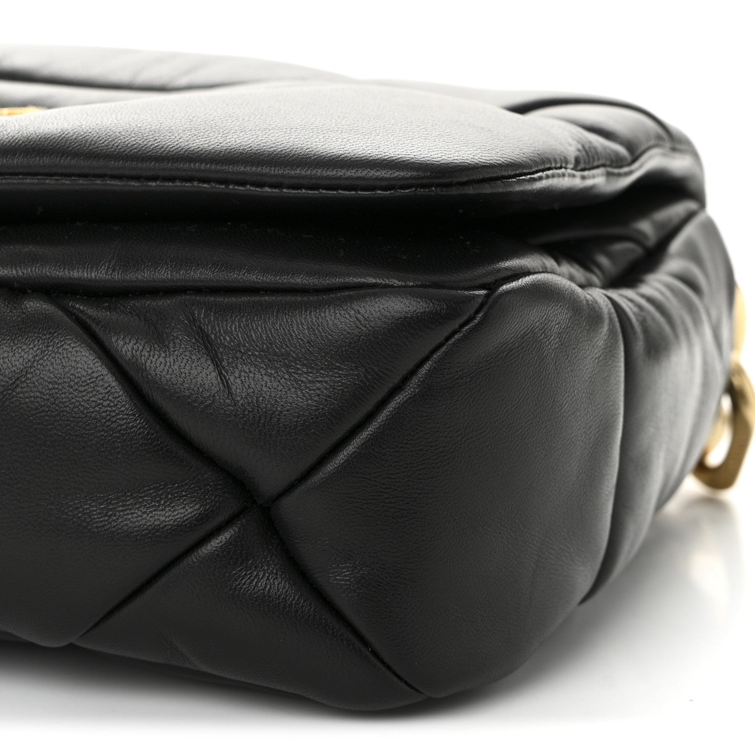 Prada Nappa Metal Quilted Small Patchwork System Flap Bag Black