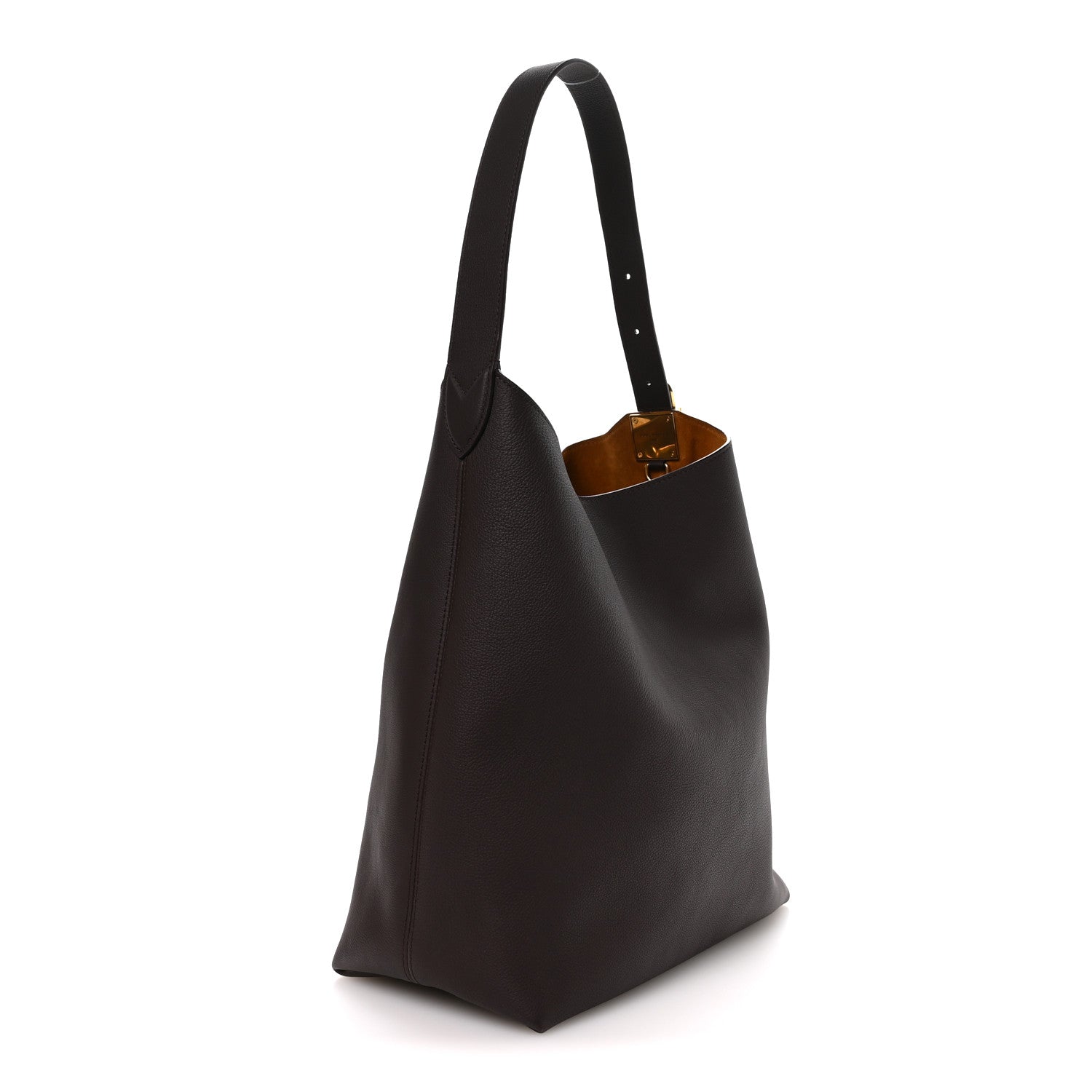 Louis Vuitton Grained Calfskin Low Key Hobo MM Chocolate