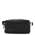 Gucci Nylon Monogram Fanny Pack Belt Bag Black