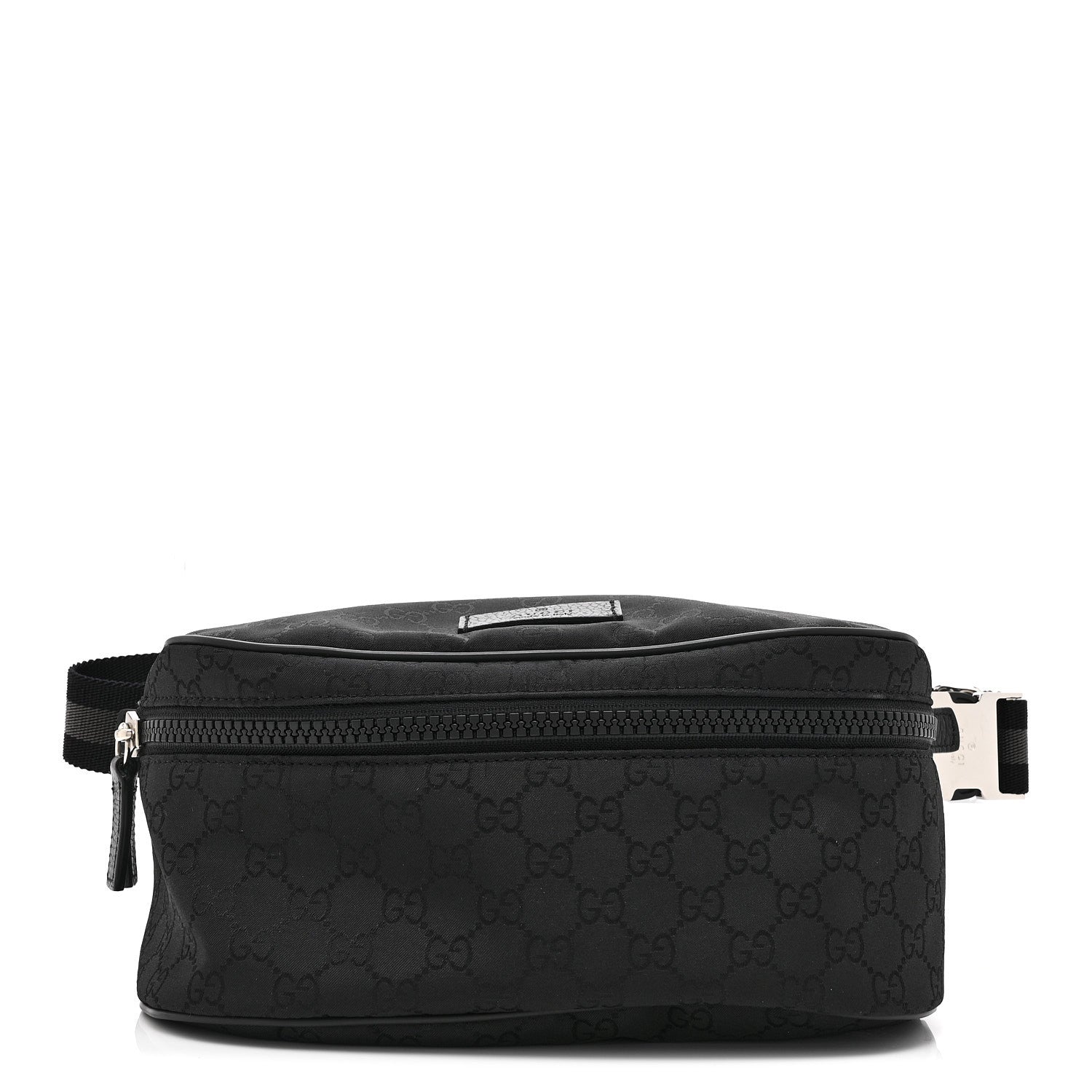 Gucci Nylon Monogram Fanny Pack Belt Bag Black