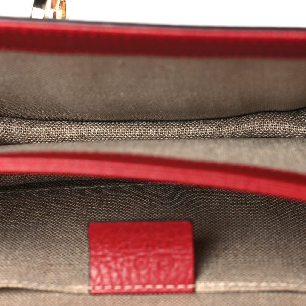 Gucci Dollar Calfskin Small Interlocking G Shoulder Bag Red