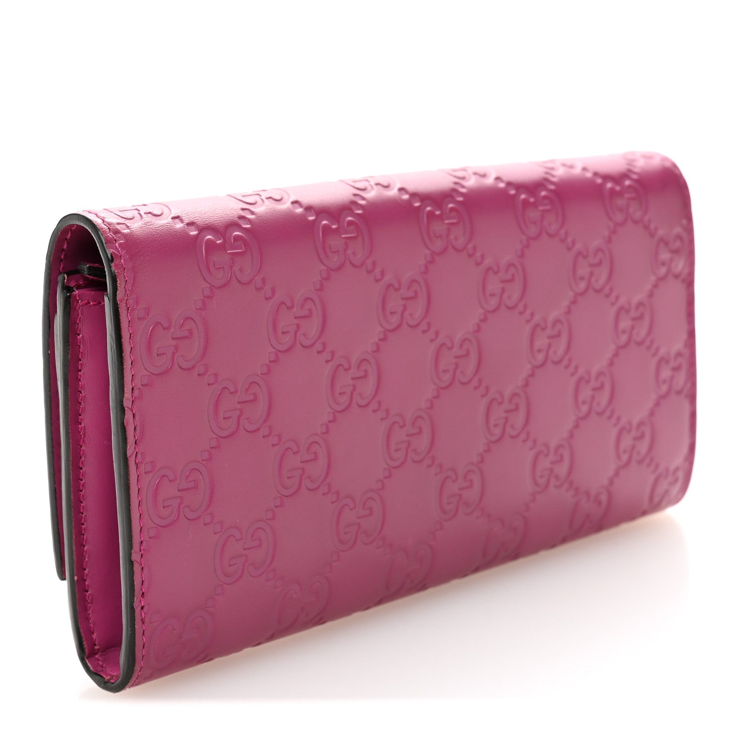 Gucci Guccissima Signature Bowy Continental Wallet Peonia Flower