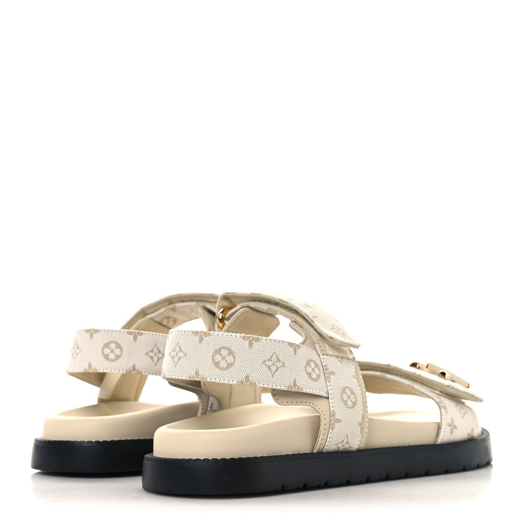 Louis Vuitton Monogram LV Sunset Comfort Flat Sandals 39 Dune Beige