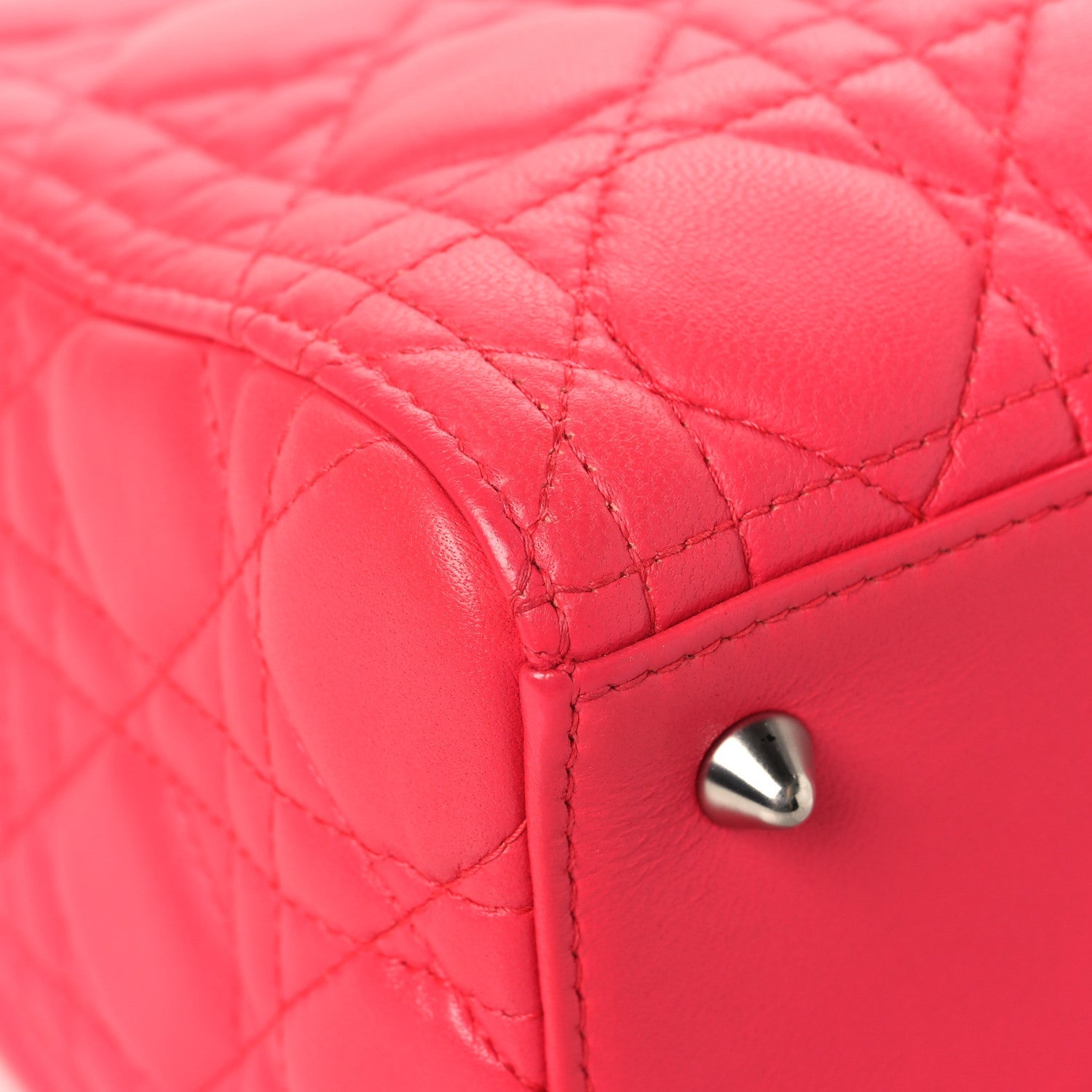 Christian Dior Lambskin Cannage Medium Lady Dior Pink