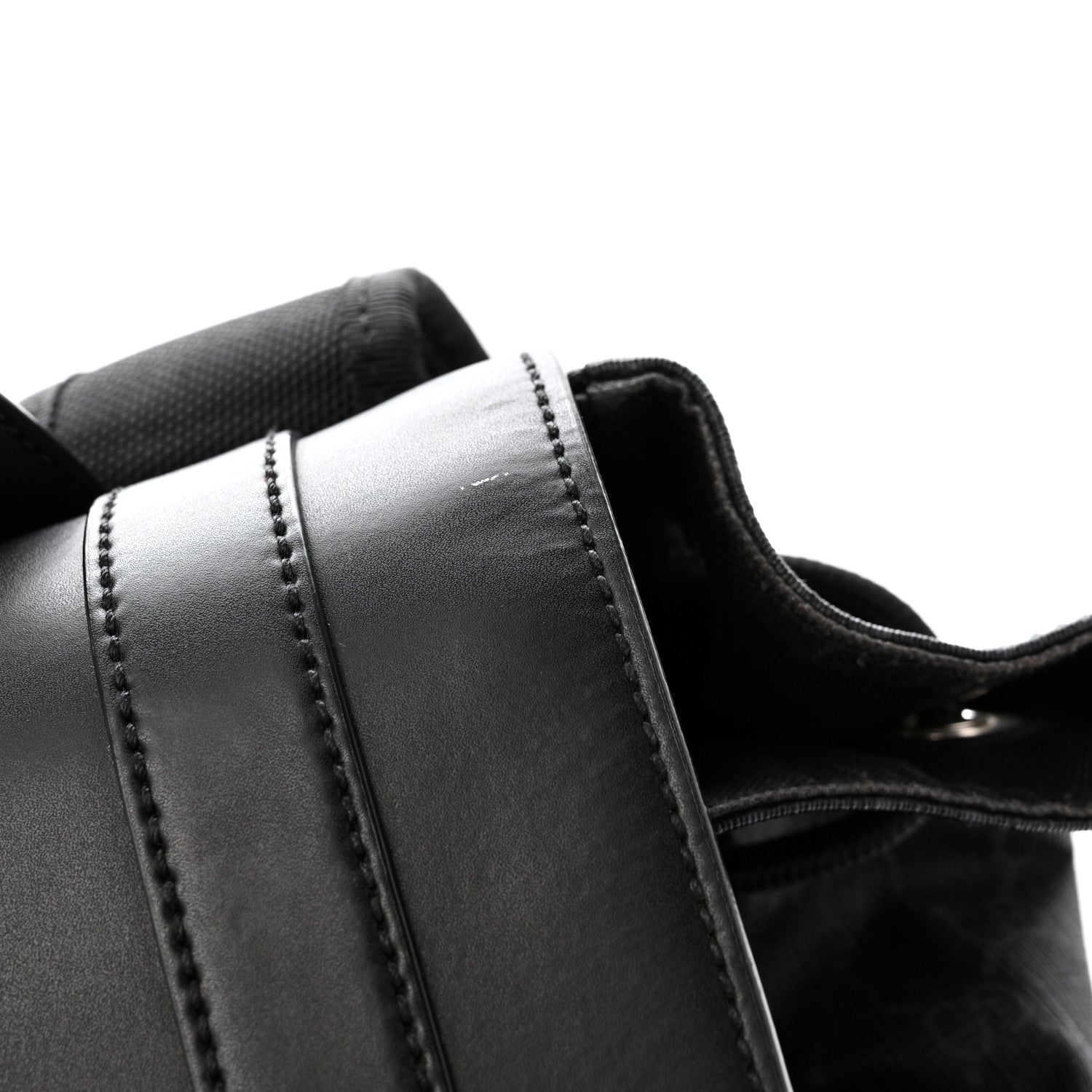 Gucci Soft GG Supreme Monogram Calfskin Web Double Buckle Backpack Black