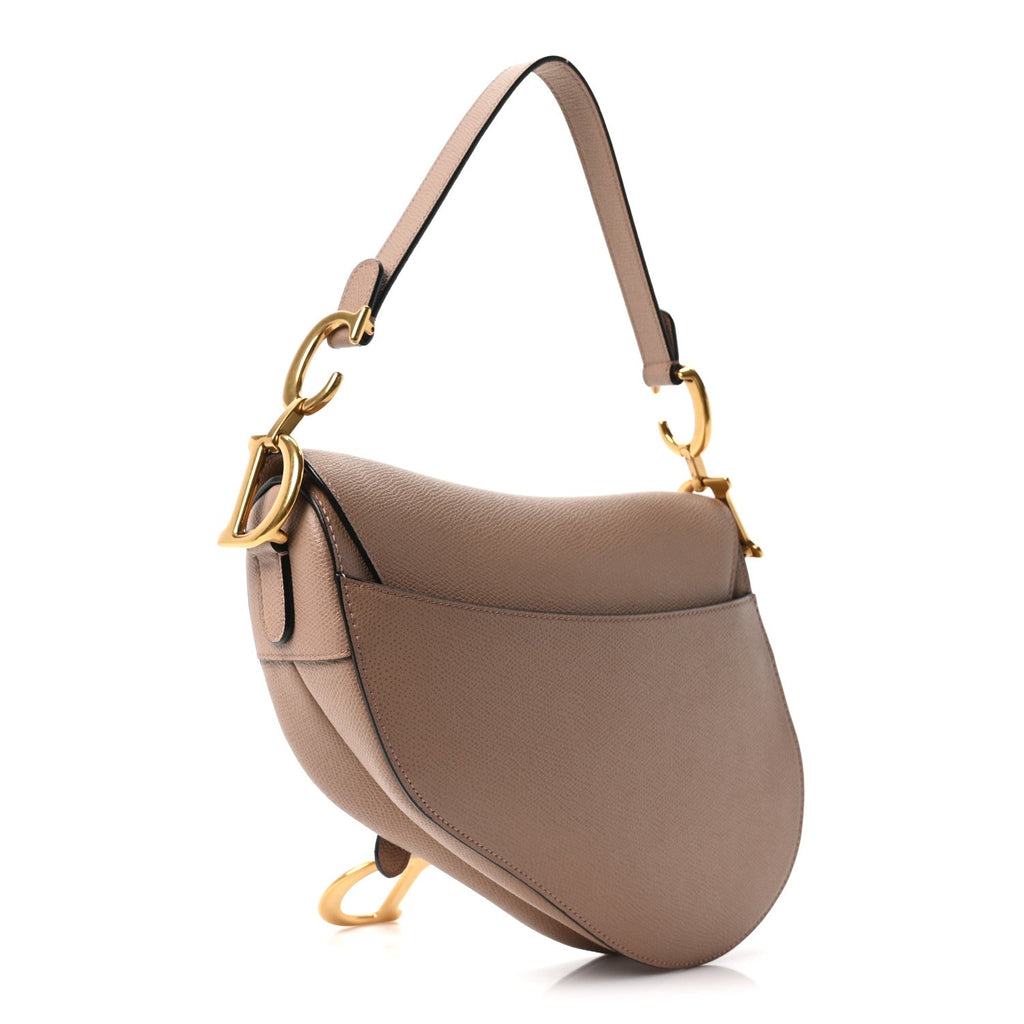 Christian Dior Grained Calfskin Saddle Bag Fard
