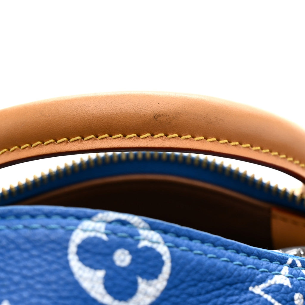 Louis Vuitton Calfskin Monogram Speedy P9 Bandouliere 40 Blue
