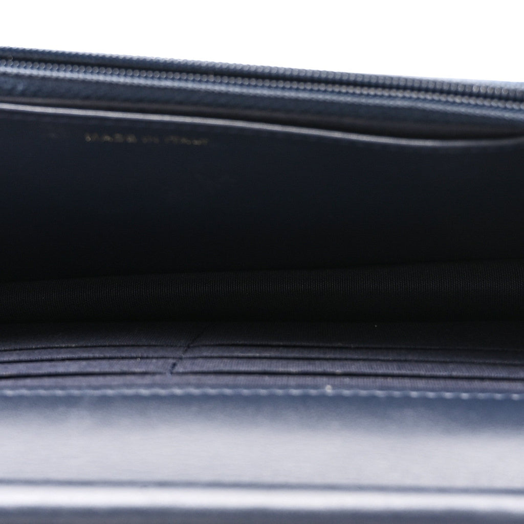 Chanel Lambskin Quilted Wallet On Chain WOC Navy