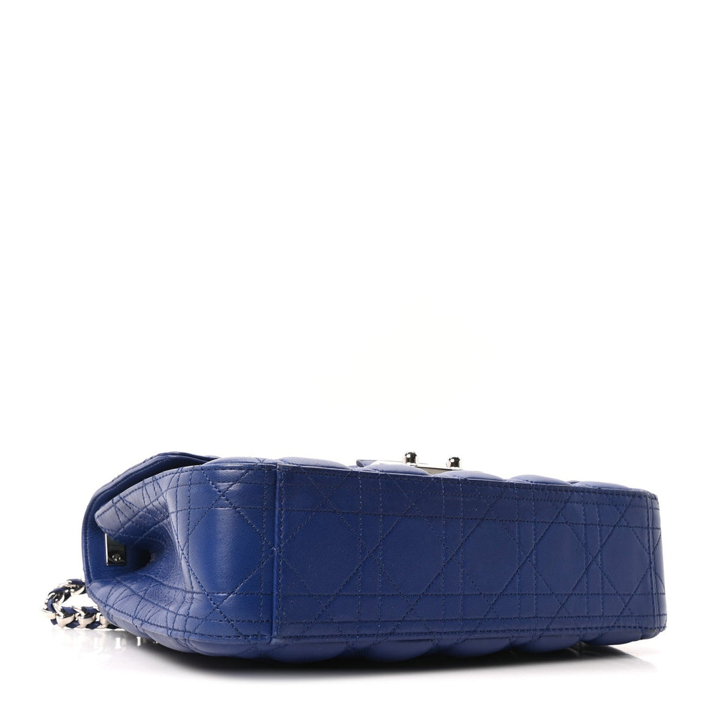 Christian Dior Lambskin Cannage Medium Miss Dior Flap Blue