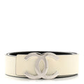 Calfskin CC Reversible Belt 85 White Black