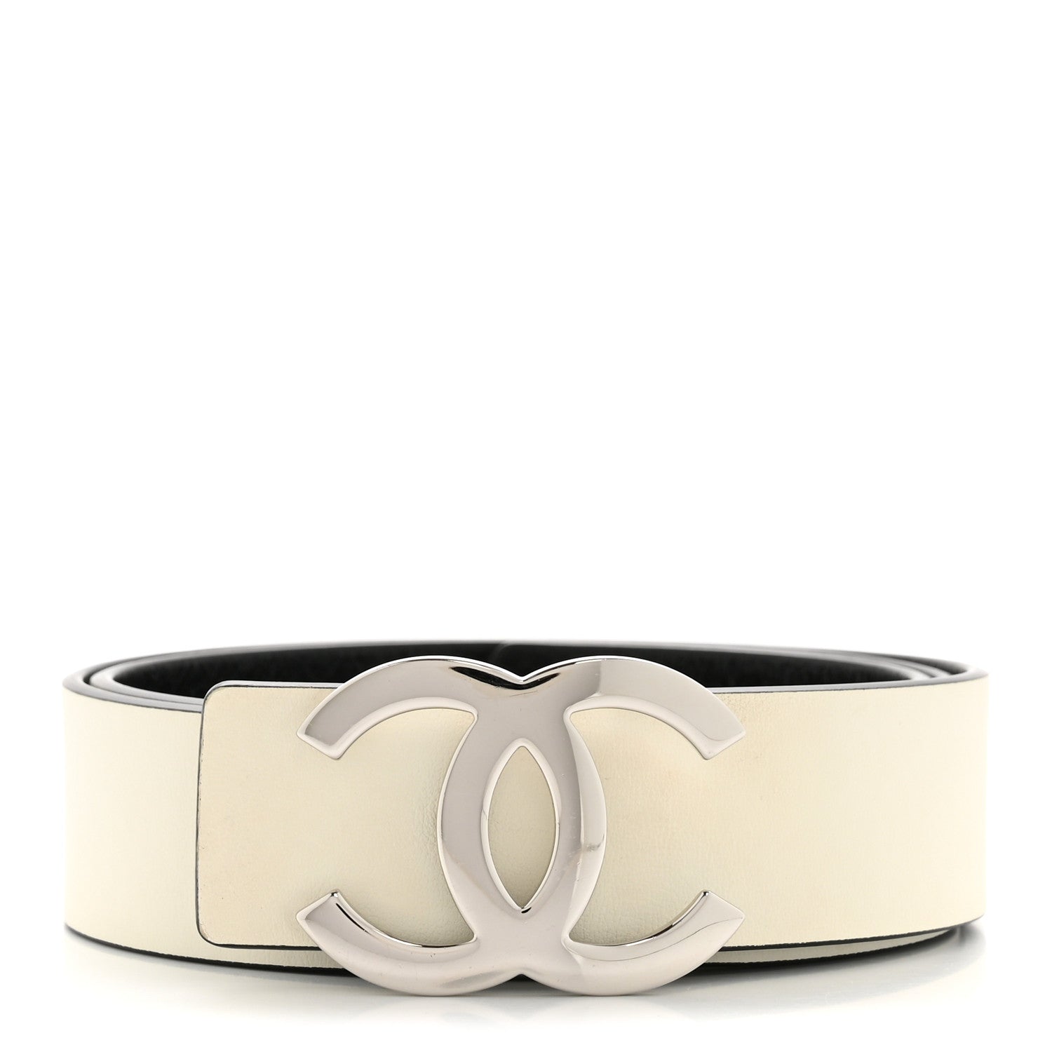 Calfskin CC Reversible Belt 85 White Black