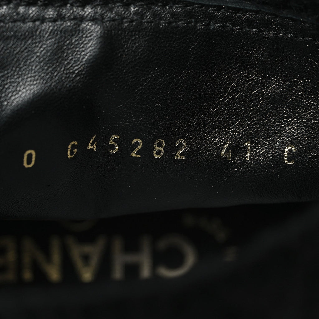 Calfskin Knit CC Short Boots 41 Black