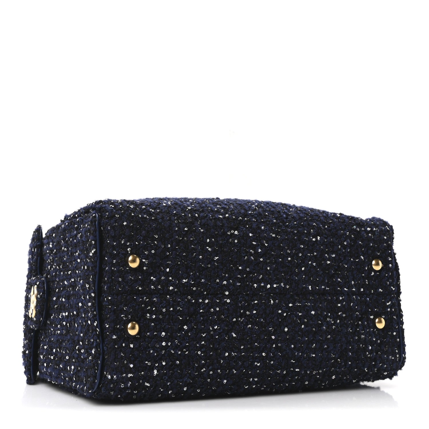 Chanel Tweed Quilted Small Chanel 25 Handbag Blue