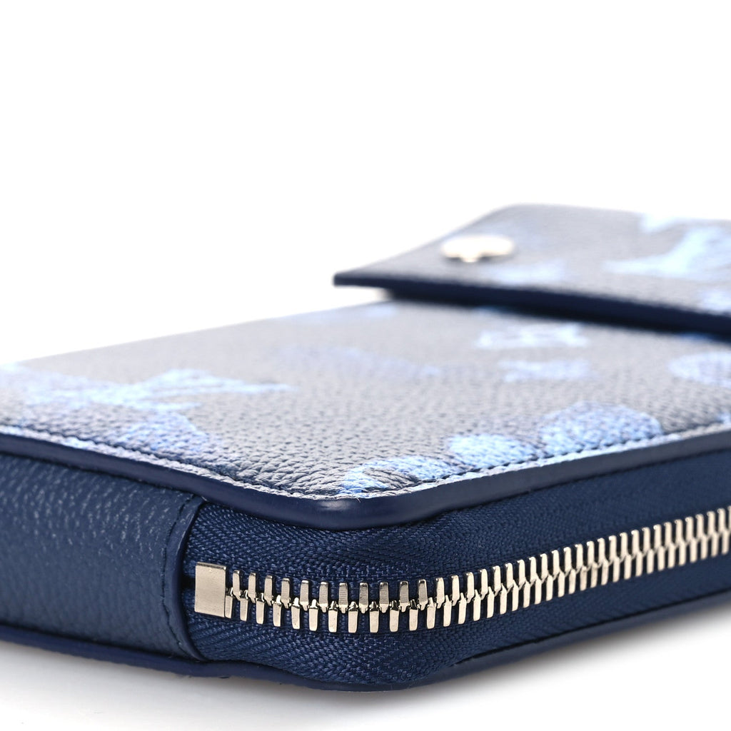 Louis Vuitton Monogram Ink Watercolor Phone Pouch Blue