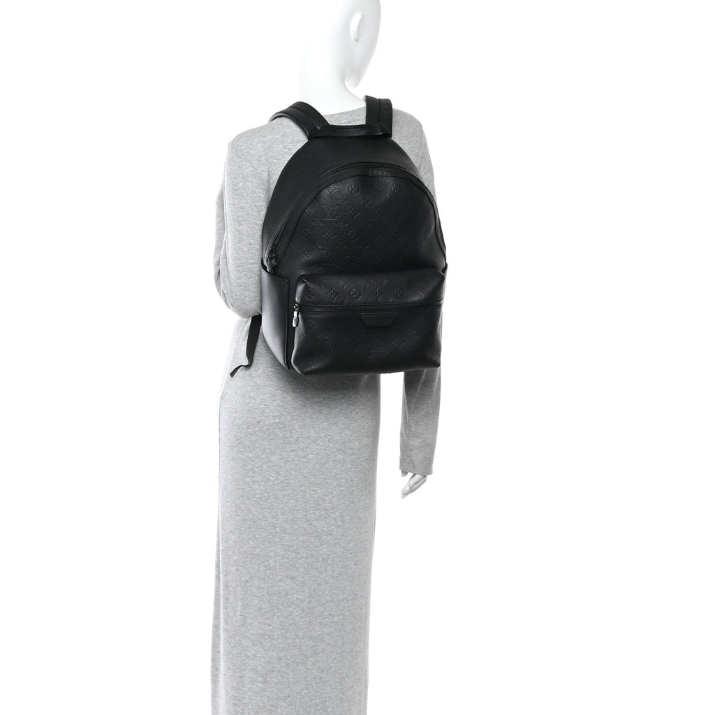 Louis Vuitton Calfskin Monogram Shadow Discovery Backpack  Black