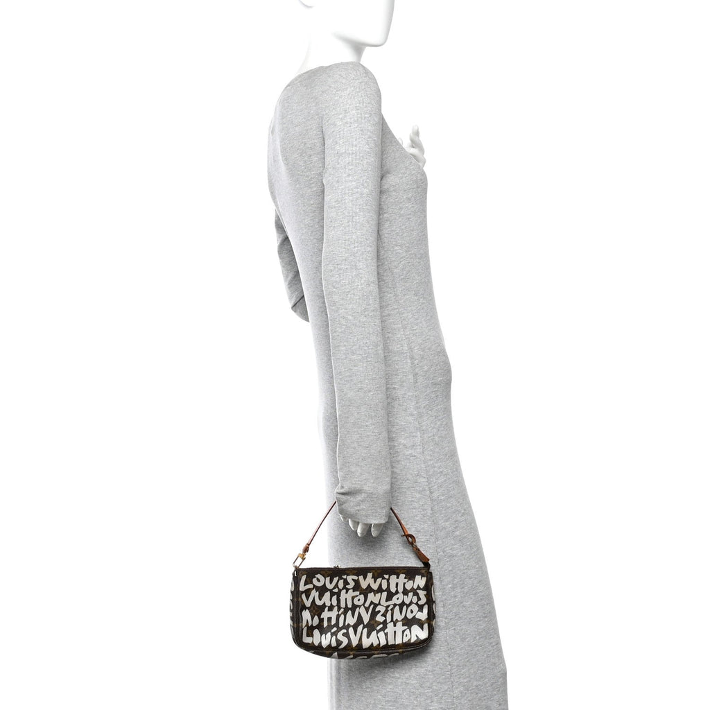 Louis Vuitton Monogram Graffiti Pochette Accessories Silver