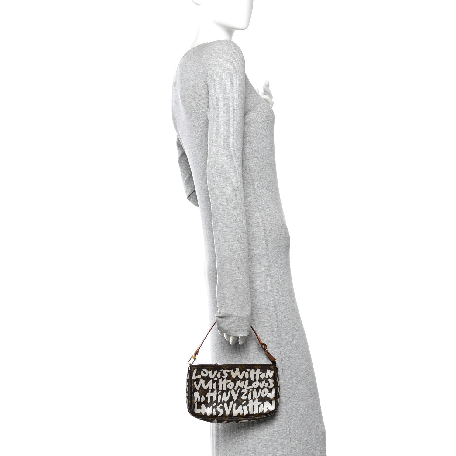 Louis Vuitton Monogram Graffiti Pochette Accessories Silver