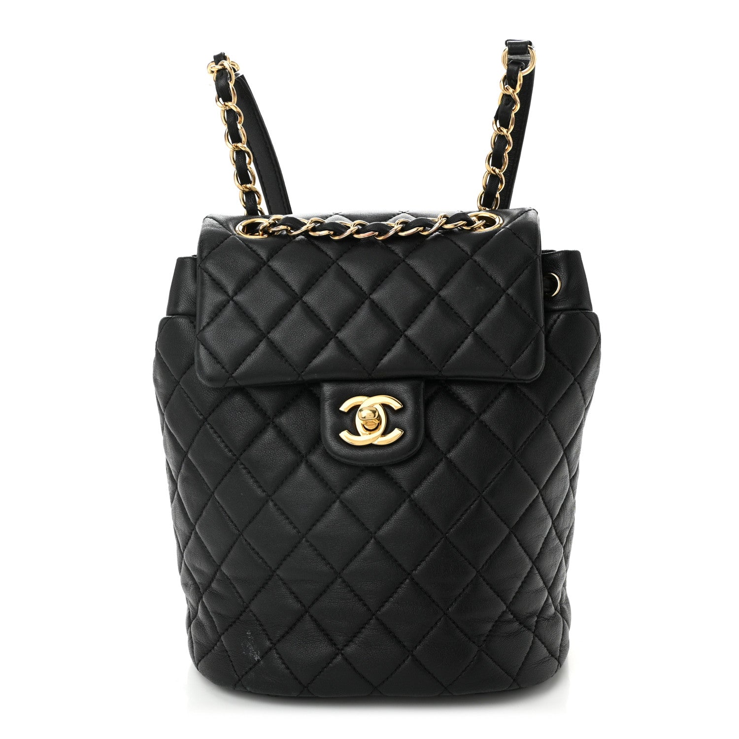 Chanel Lambskin Quilted Mini Urban Spirit Backpack Black