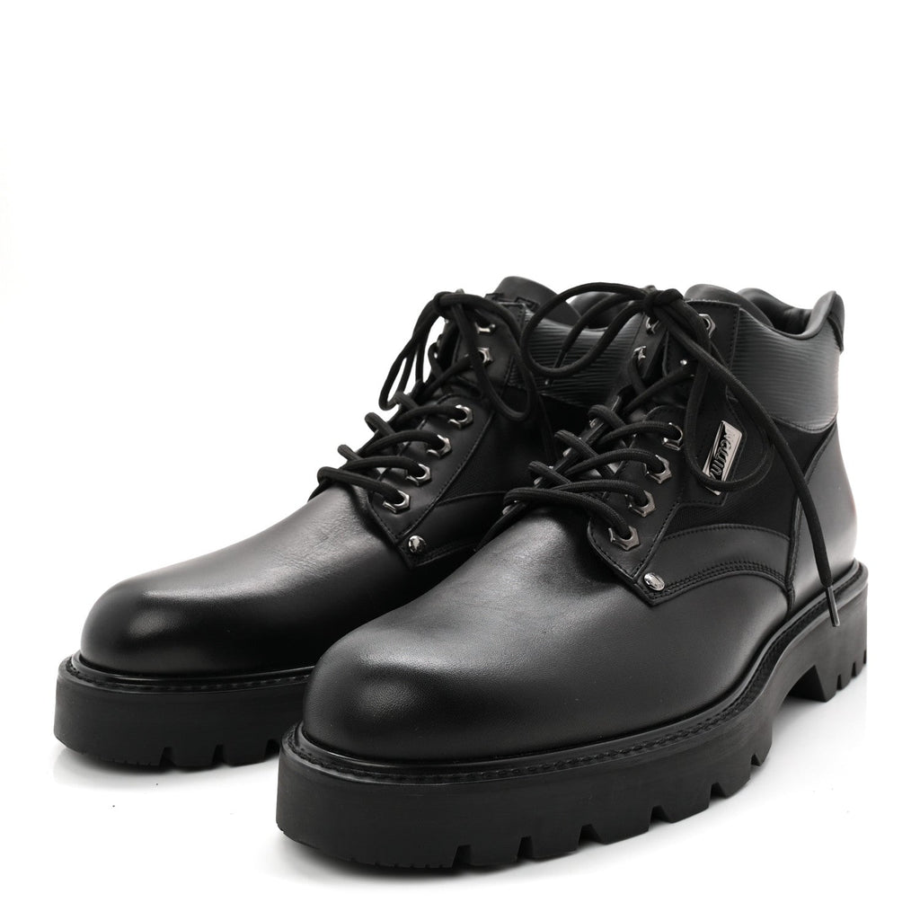 Louis Vuitton Calfskin Epi Oberkampf Ankle Boots 9.5 Black
