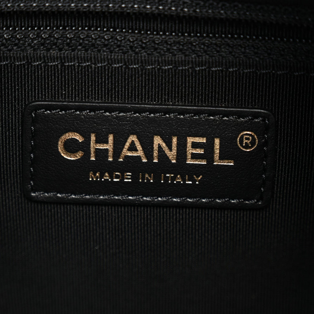Chanel Lambskin Quilted Large Perfect Meeting Hobo Black