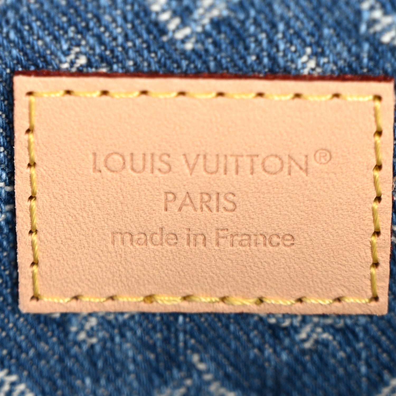Louis Vuitton Denim Monogram Carryall MM Pochette Blue