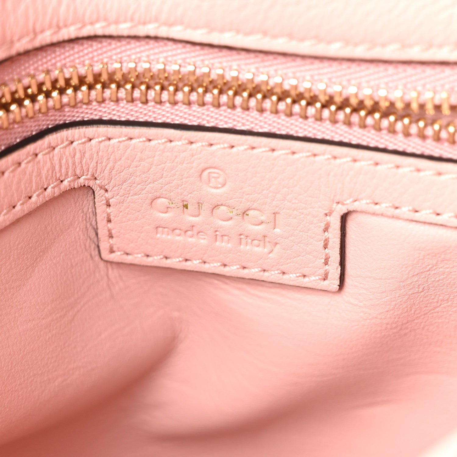 Gucci Roxy Calfskin Web Medium Blondie Top Handle Shoulder Flap Bag Powder Pink