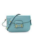 Gucci Azalea Calfskin Horsebit 1955 Shoulder Bag Dusty Azure