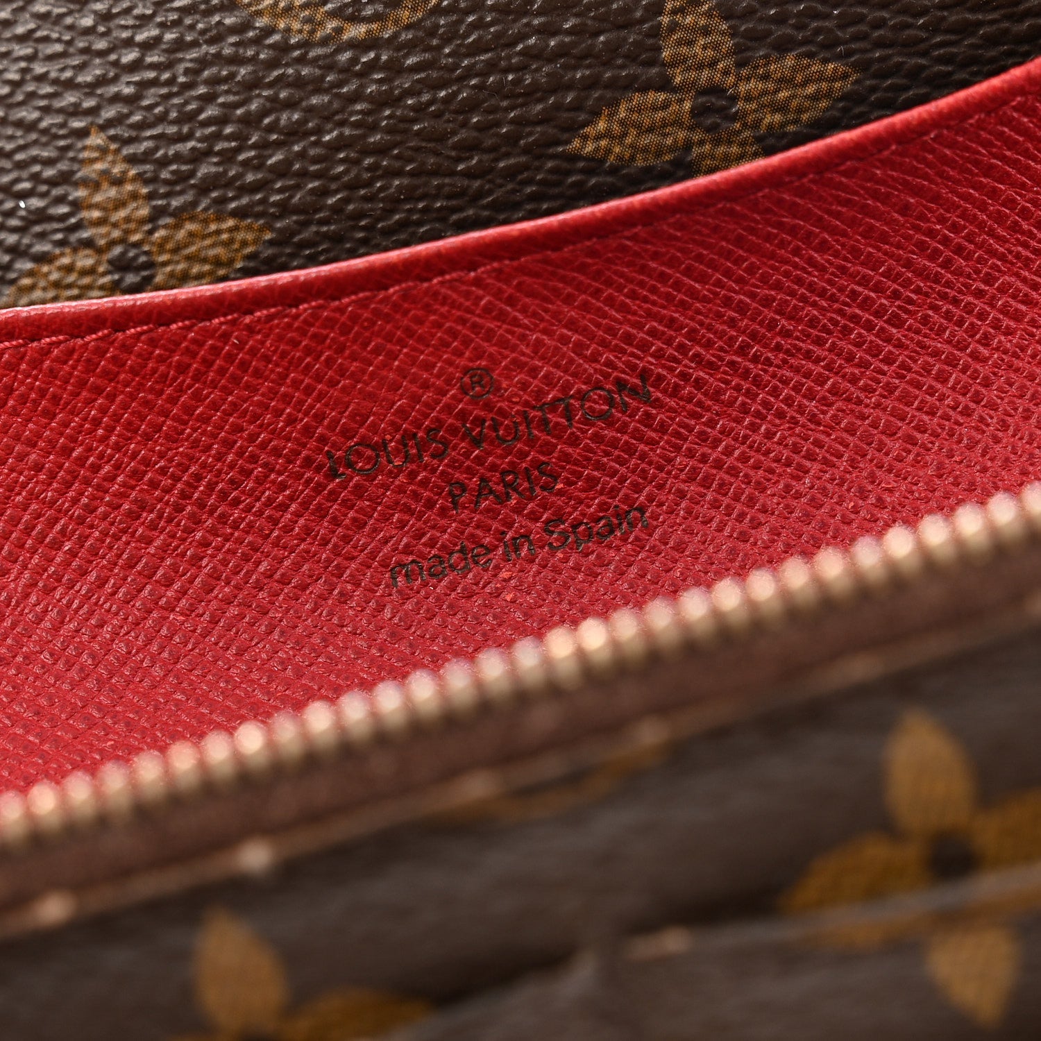 Louis Vuitton Monogram Emilie Wallet Rouge