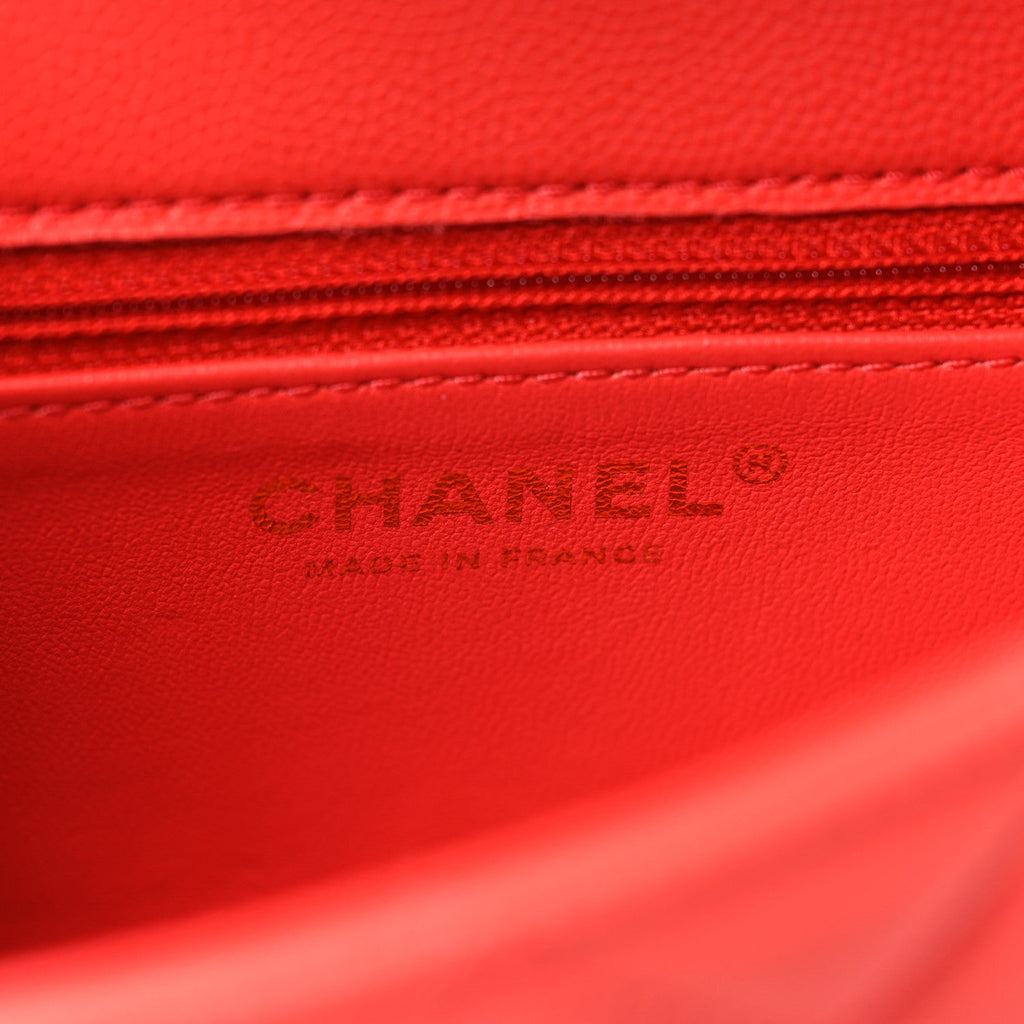 Chanel Caviar Quilted Mini Sweet Classic Flap Red