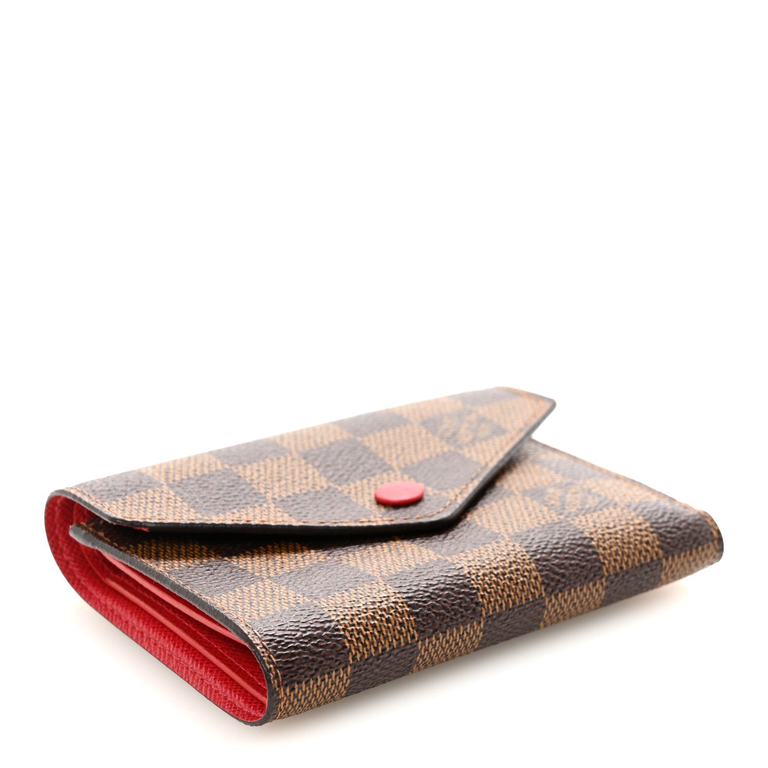 Louis Vuitton Damier Ebene Victorine Wallet Red