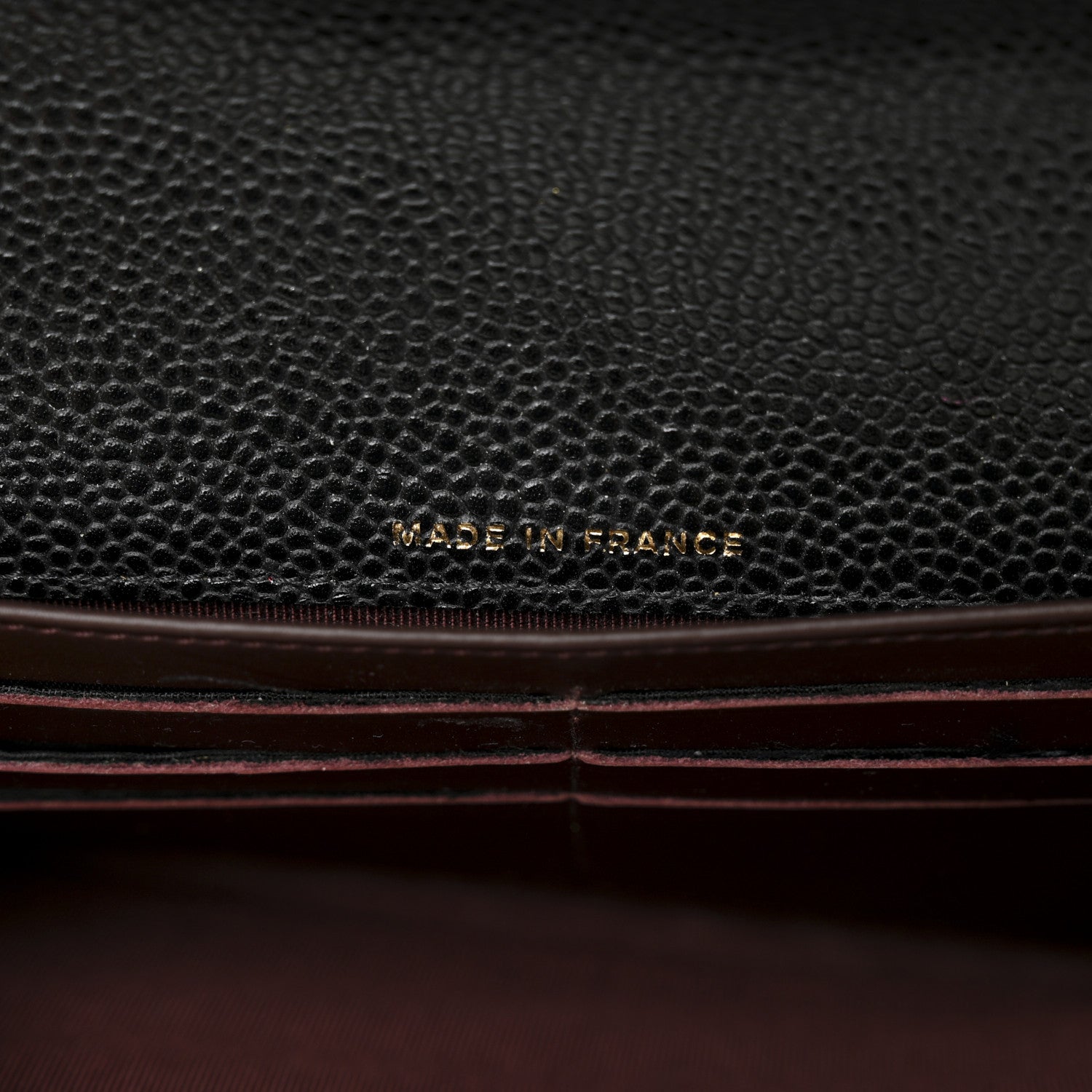 Caviar Quilted Large Gusset Flap Wallet Black