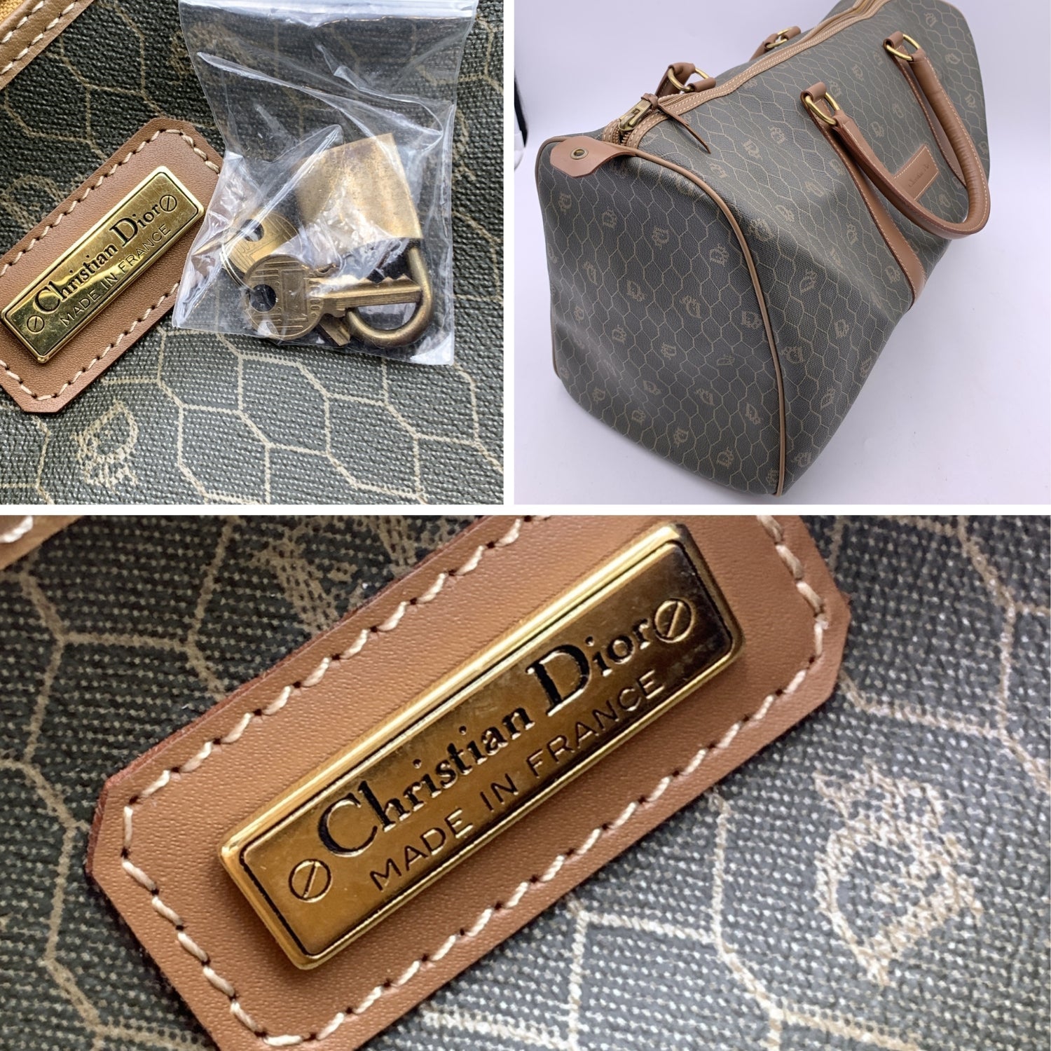 CHRISTIAN DIOR  Monogram Duffle Travel Unisex Bag Handbag