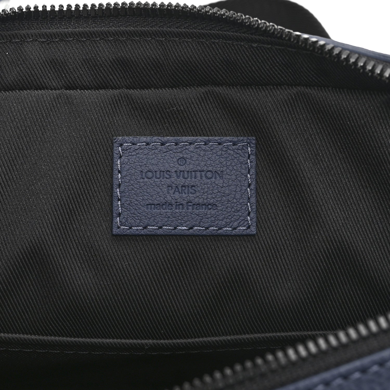 Louis Vuitton Calfskin Monogram Shadow Trio Messenger Navy White