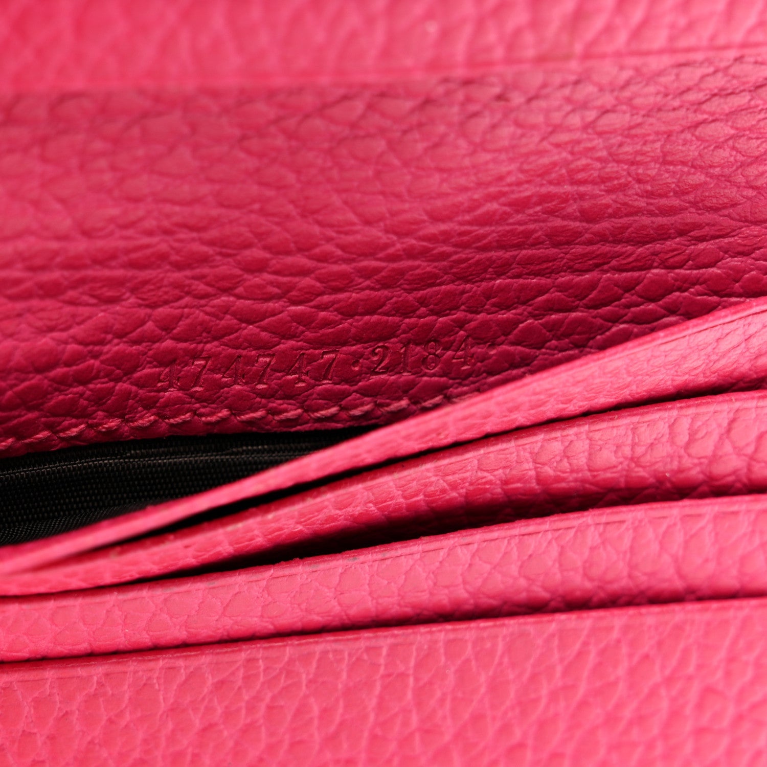 Gucci Dollar Calfskin GG Marmont Compact Wallet Box Pink